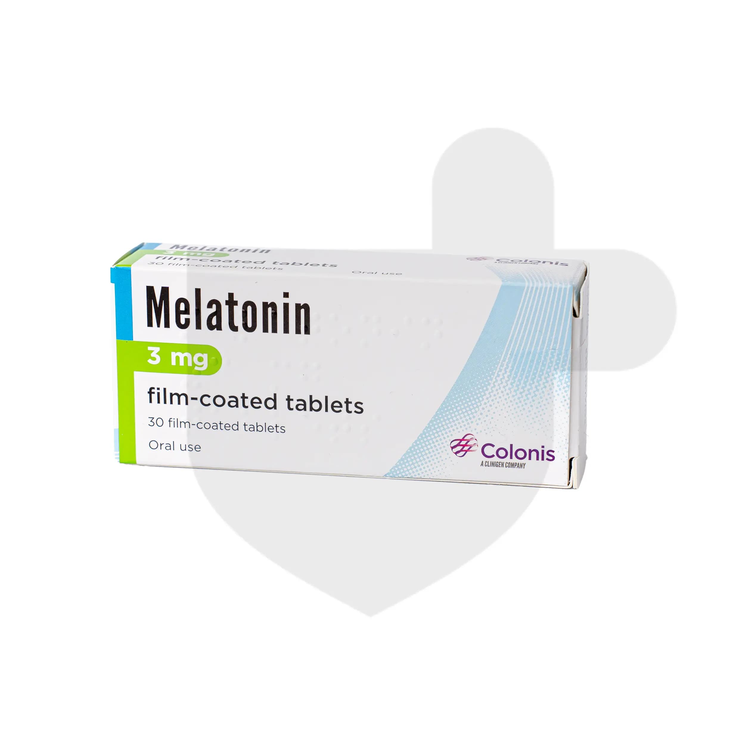 Melatonin packaging which is available to order online from NowPatient with free next day delivery