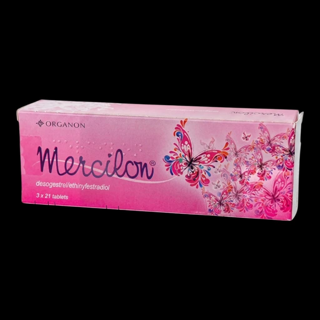 A box of Mercilon in pink with butterflies on it.