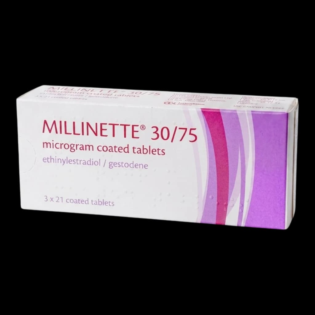 A box of Millinette 30/75 on a white background.