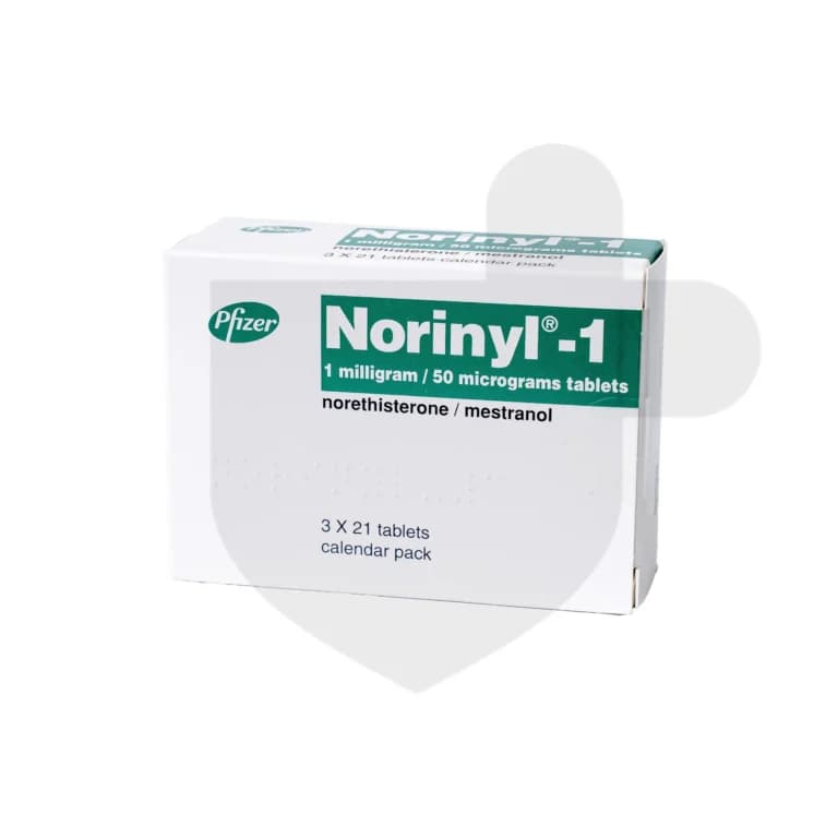 Norinyl-1 packaging which is available to order online from NowPatient with free next day delivery
