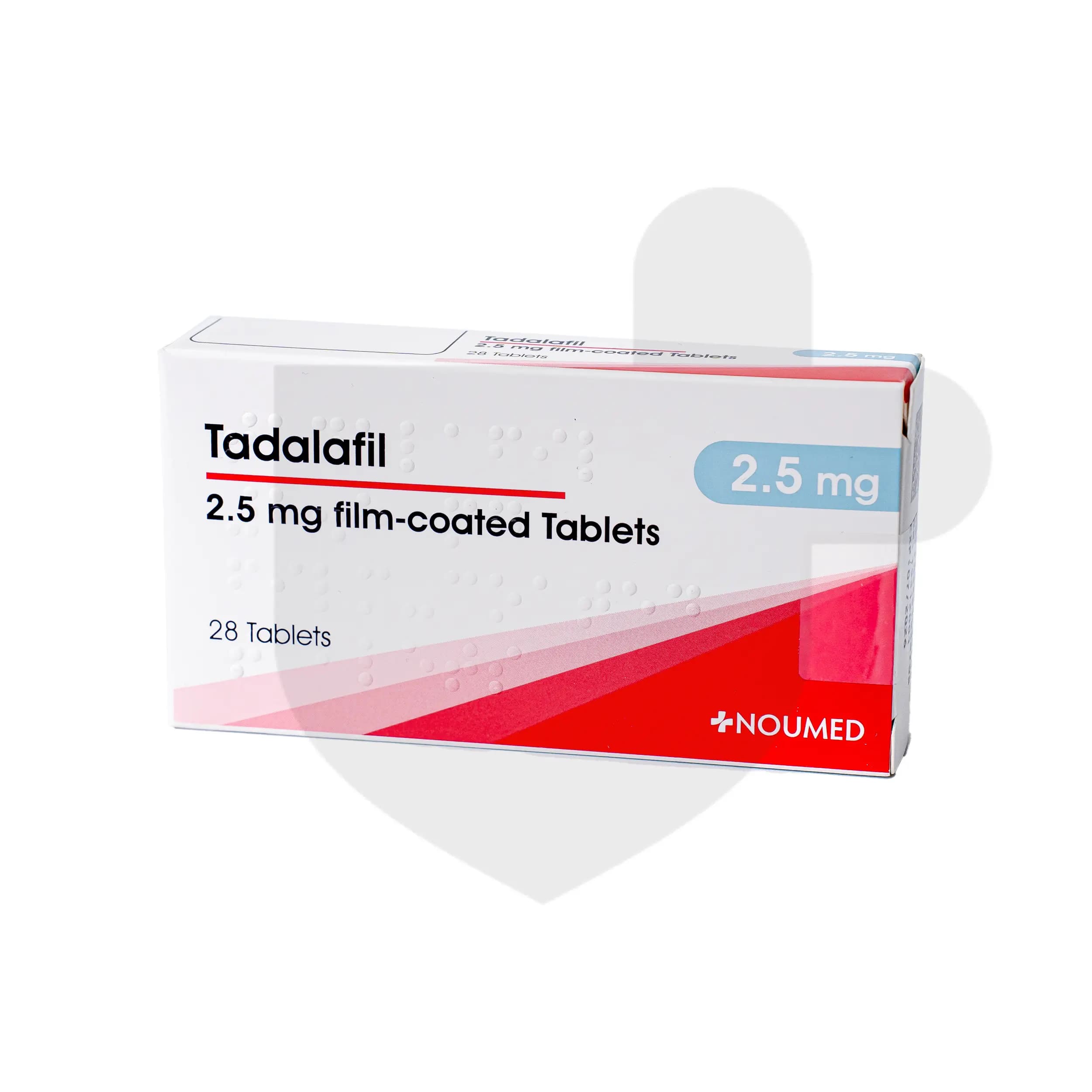 Tadalafil packaging which is available to order online from NowPatient with free next day delivery
