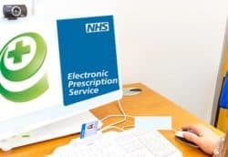 The NHS Electronic Prescription Service allows patients to collect their prescriptions electronically from a pharmacy.