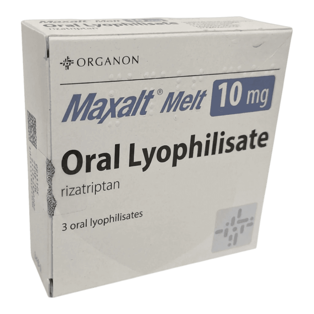 Maxalt Melt packaging which is available to order online from NowPatient with free next day delivery