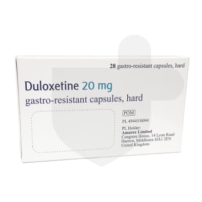Duloxetine packaging which is available to order online from NowPatient with free next day delivery