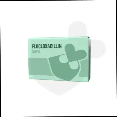 Flucloxacillin packaging which is available to order online from NowPatient with free next day delivery