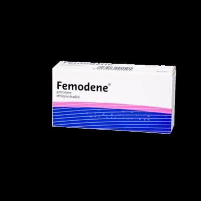Femodene packaging which is available to order online from NowPatient with free next day delivery