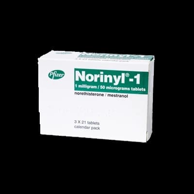Norinyl-1 packaging which is available to order online from NowPatient with free next day delivery