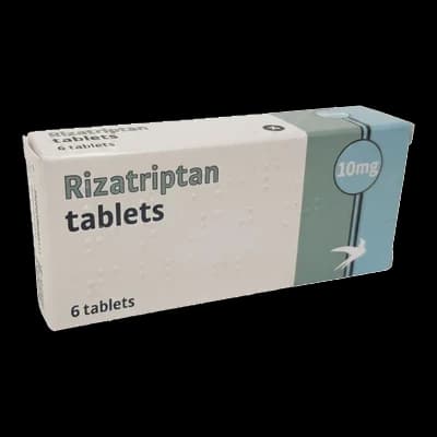 Rizatriptan packaging which is available to order online from NowPatient with free next day delivery