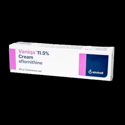 Vaniqa packaging which is available to order online from NowPatient with free next day delivery