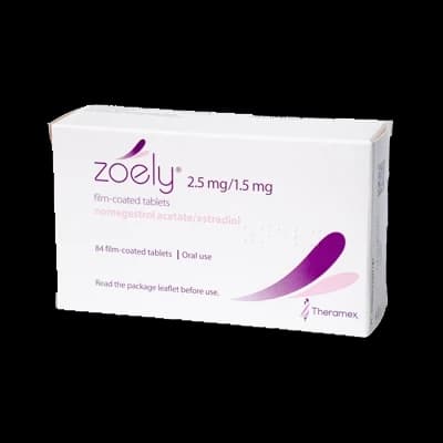 Zoely packaging which is available to order online from NowPatient with free next day delivery