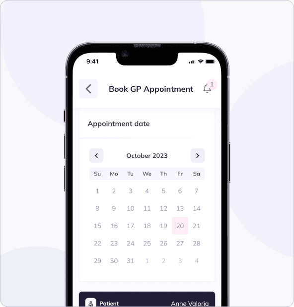 NowPatient's GP booking calendar