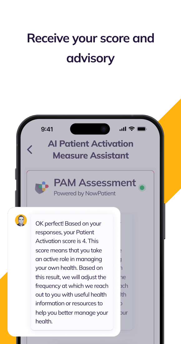 NowPatient Patient Activation Measure step 3