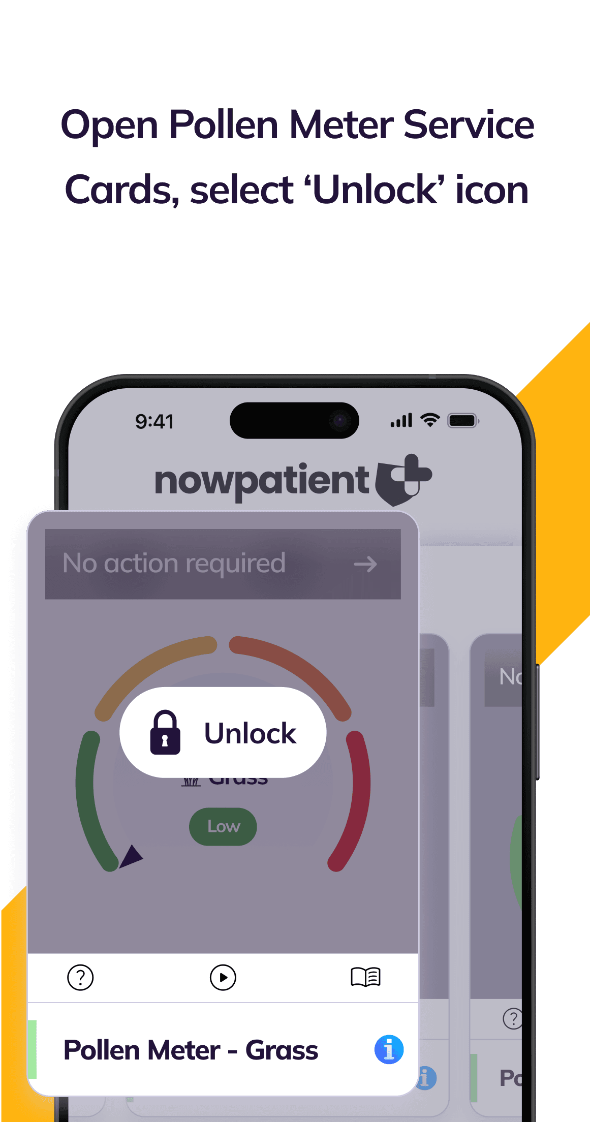 NowPatient Patient Pollen Meter step 1