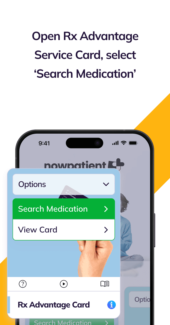 NowPatient Rx Advantage Card step 1