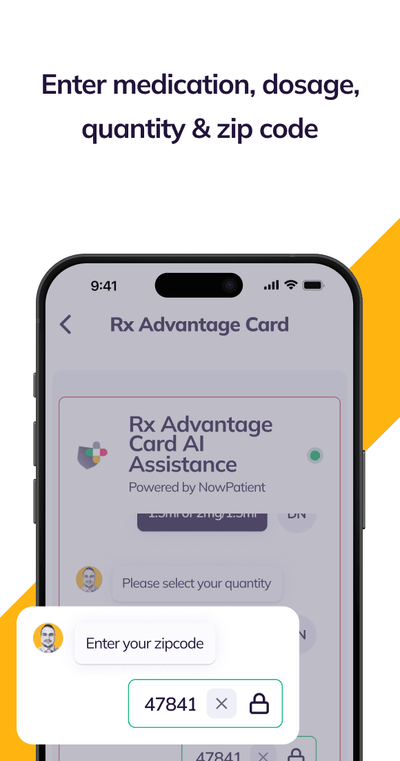 NowPatient Rx Advantage Card step