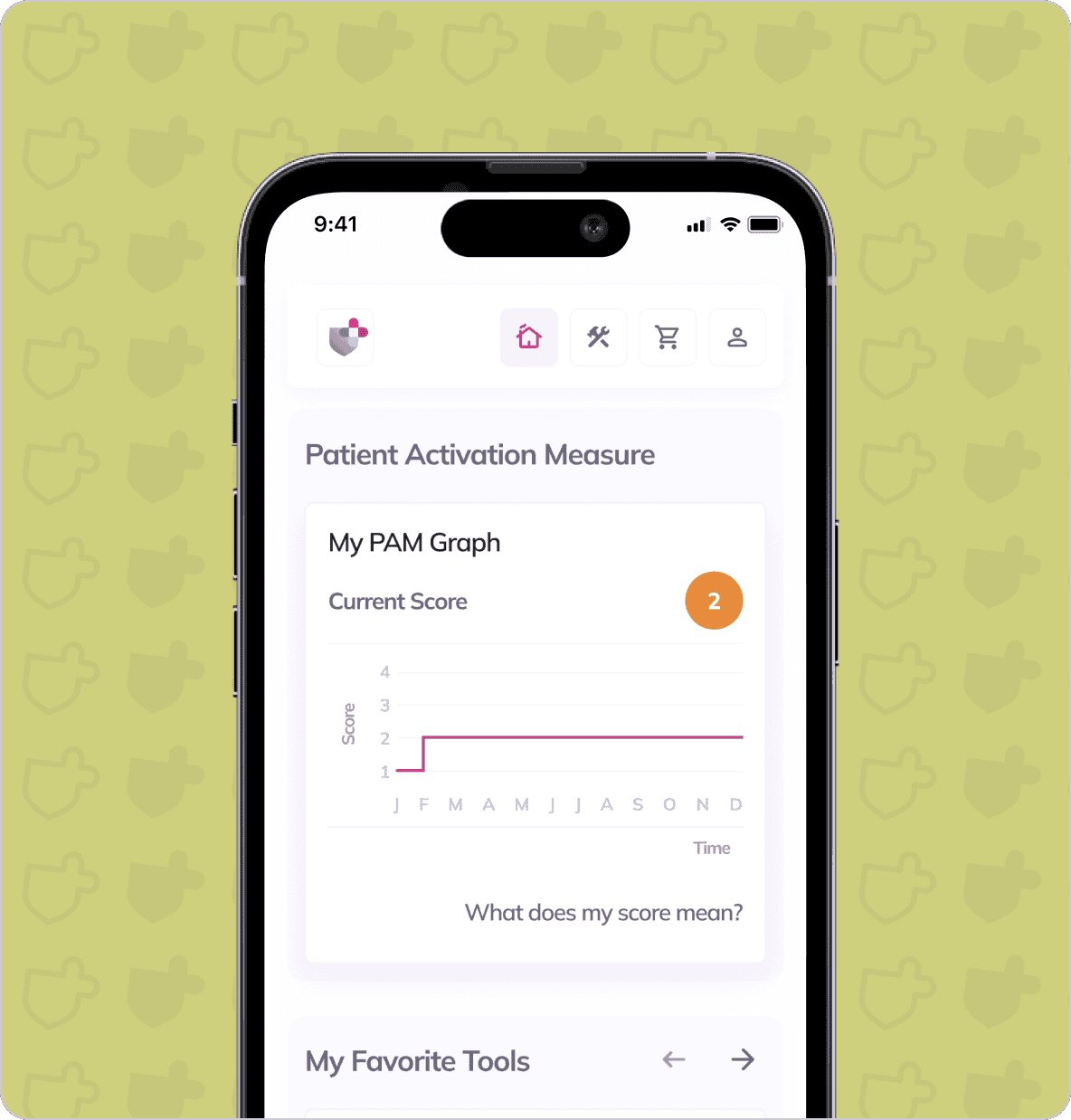 Patient Activation Measure NowPatient App Feature