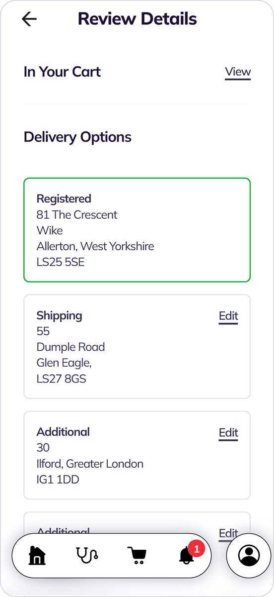 Select Delivery Address - order