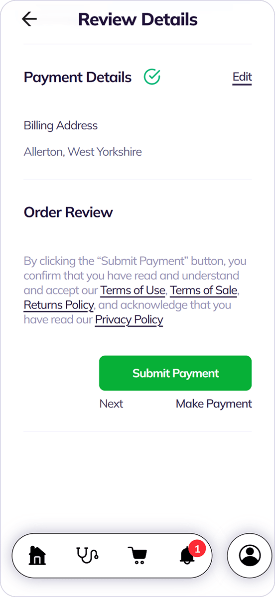 Review Order - order