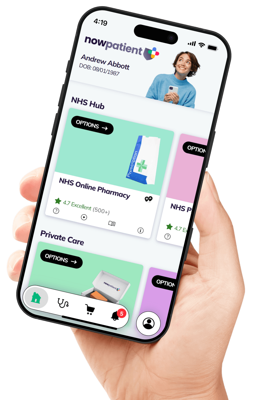 NowPatient mobile app