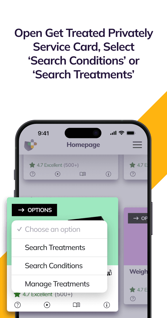 Get Treated Privately Step 1