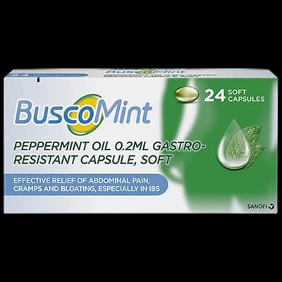 Buscomint Peppermint Oil 0.2ml Gastro-Resistant Capsule, Soft