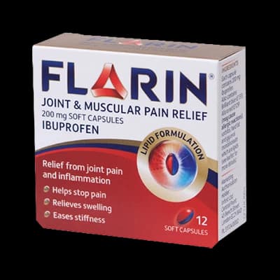Flarin Joint & Muscular Pain Relief 200mg Soft Capsules