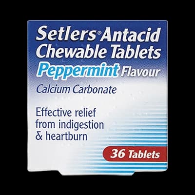 Setlers Antacid Chewable Tablets Peppermint Flavour