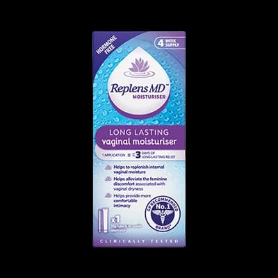 Replens BV Symptoms Relief & Treatment Vaginal Gel packaging which is available to order online from NowPatient with next day delivery