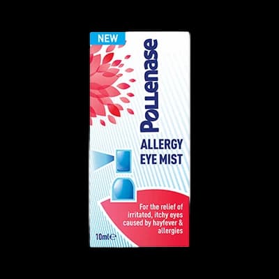 Pollenase Allergy Eye Mist packaging which is available to order online from NowPatient with next day delivery