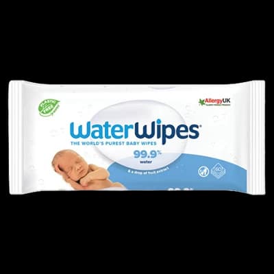 WaterWipes packaging which is available to order online from NowPatient with next day delivery