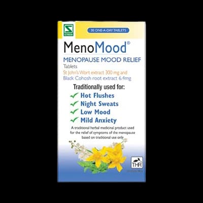 MenoMood Menopause Mood Relief Tablets packaging which is available to order online from NowPatient with next day delivery