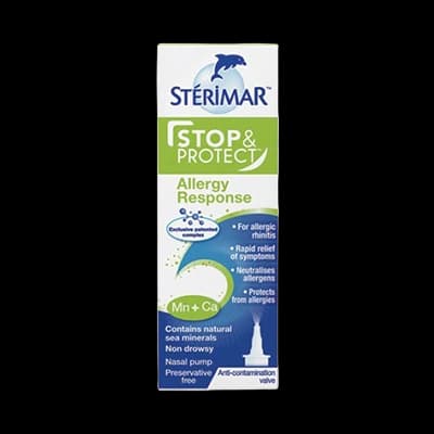 Sterimar Stop & Protect Allergy Response packaging which is available to order online from NowPatient with next day delivery