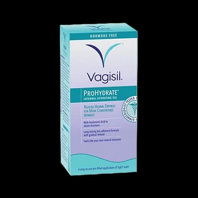 Vagisil ProHydrate Internal Hydrating Gel packaging which is available to order online from NowPatient with next day delivery