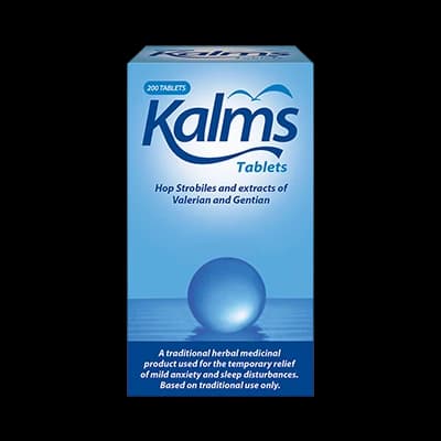 Kalms Tablets packaging which is available to order online from NowPatient with next day delivery