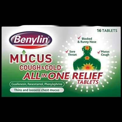Benylin Mucus Cough & Cold All in One Relief Tablets