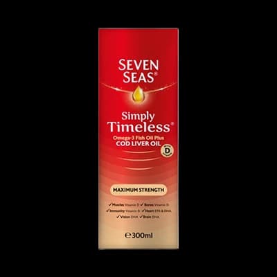 Seven Seas Simply Timeless Omega-3 Fish Oil plus Cod Liver Oil Maximum Strength Liquid