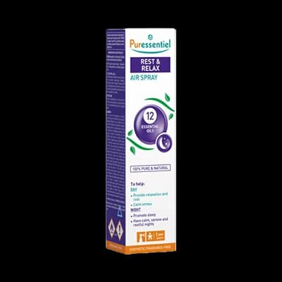 Puressentiel Rest & Relax Air Spray packaging which is available to order online from NowPatient with next day delivery