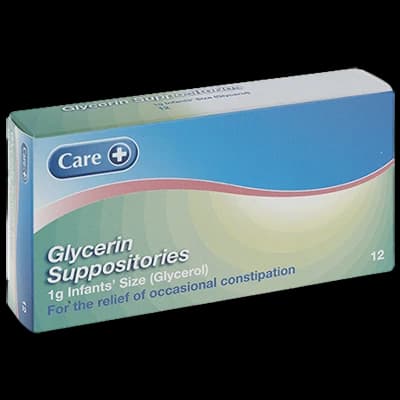 Care Glycerin Suppositories 1g Infants’ Size