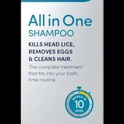 Hedrin All in One Shampoo packaging which is available to order online from NowPatient with next day delivery