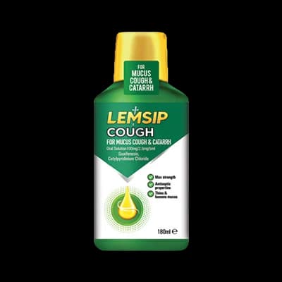 Lemsip Cough for Mucus Cough & Catarrh 100mg/2.5mg/5ml Oral Solution