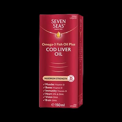 Seven Seas Omega-3 Fish Oil plus Cod Liver Oil Maximum Strength Liquid