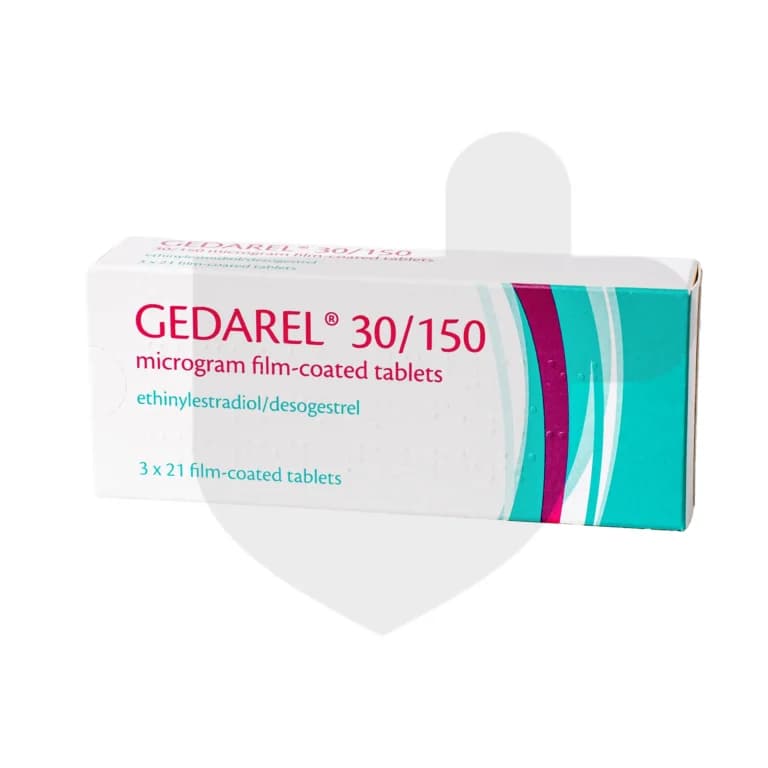 Gedarel 30/150 packaging which is available to order online from NowPatient with free next day delivery