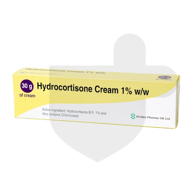 Hydrocortisone packaging which is available to order online from NowPatient with free next day delivery