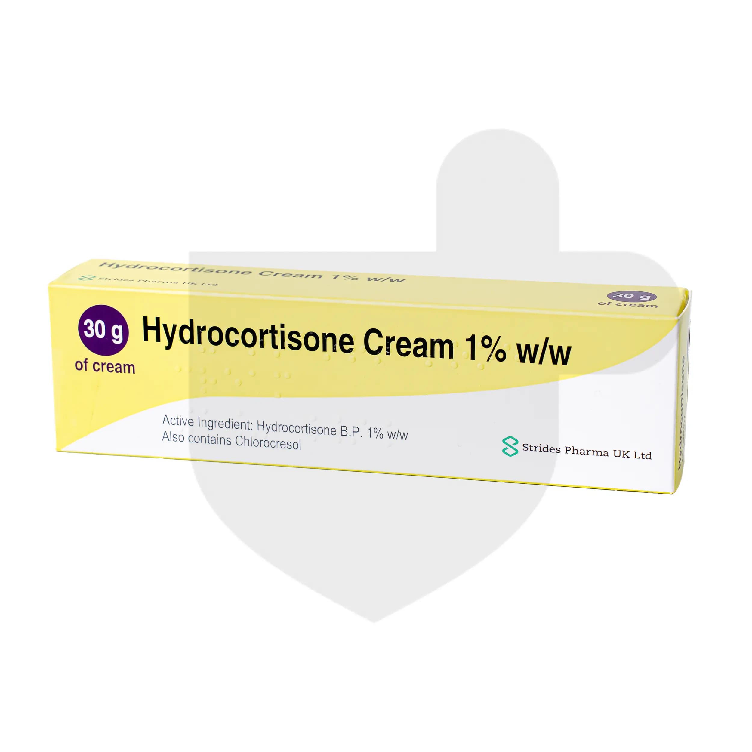 Hydrocortisone packaging which is available to order online from NowPatient with free next day delivery