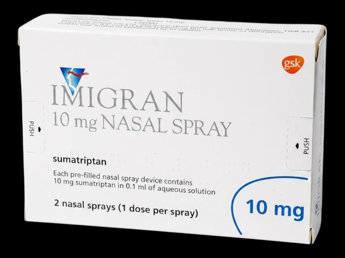 Imigran nasal spray 10mg is a medication specifically formulated to alleviate migraines.