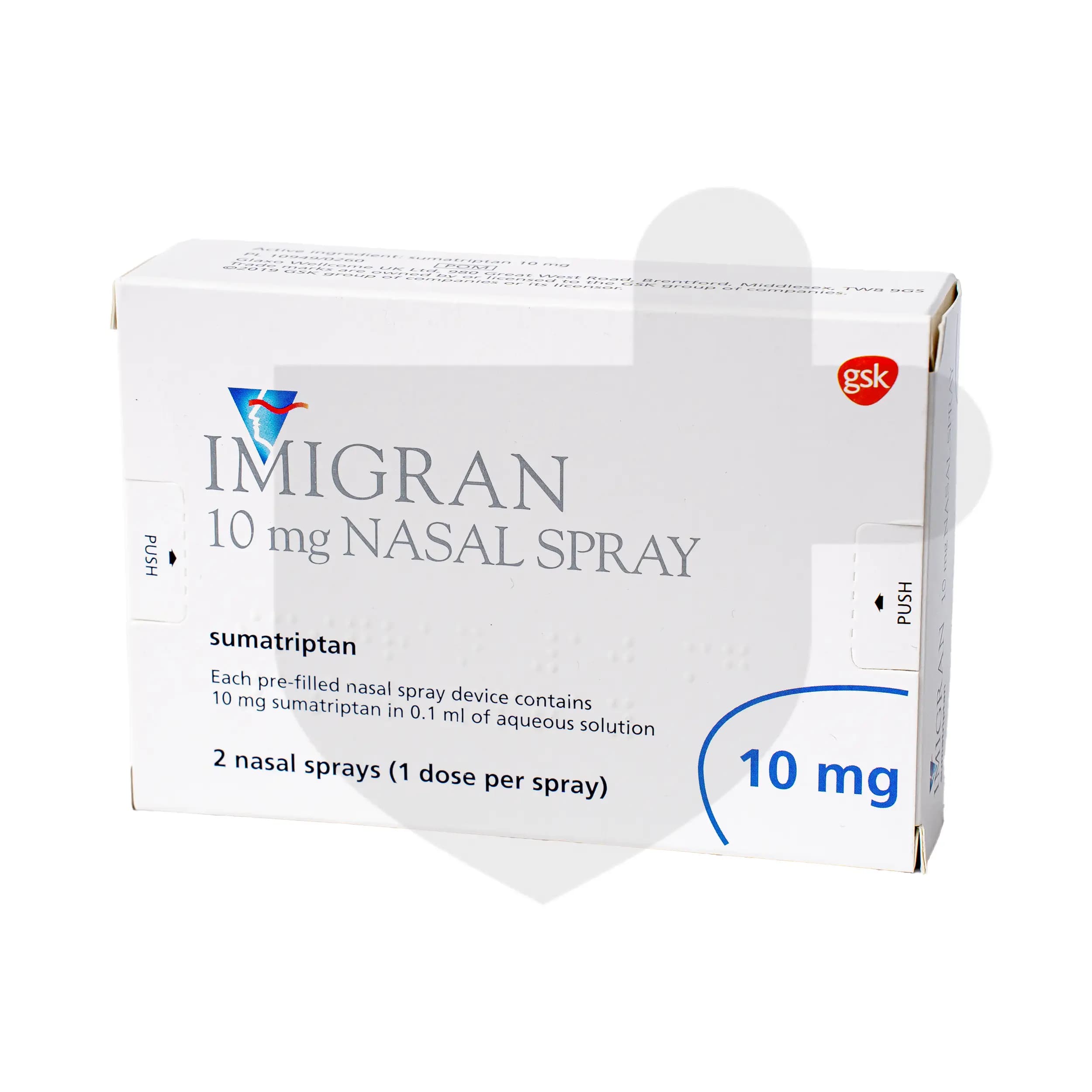 Imigran packaging which is available to order online from NowPatient with free next day delivery