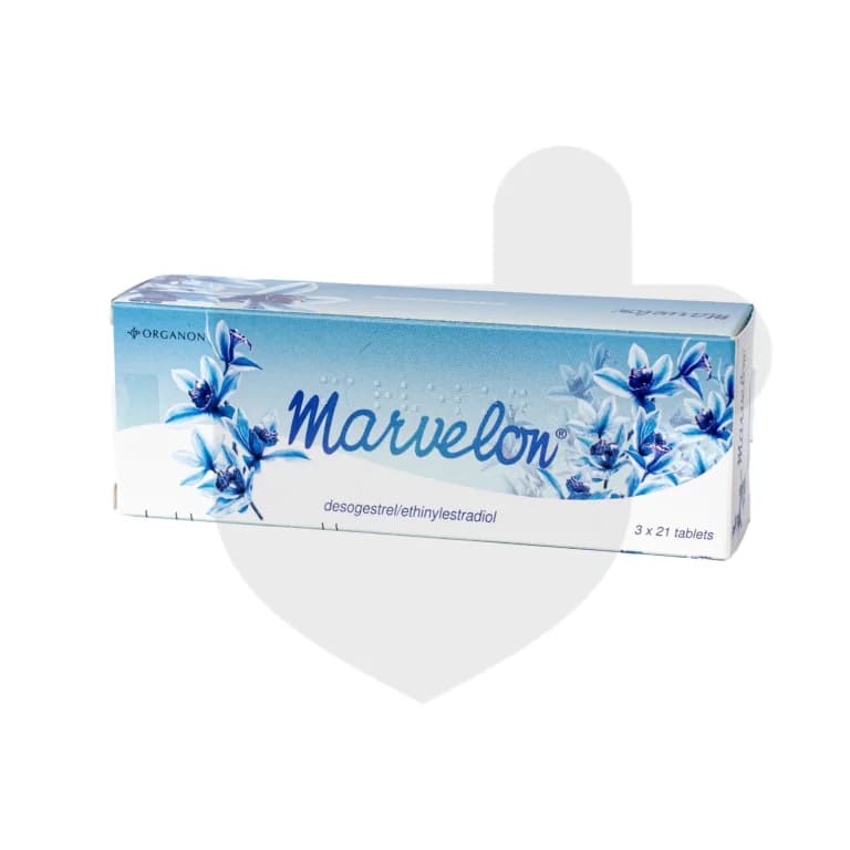 Marvelon packaging which is available to order online from NowPatient with free next day delivery