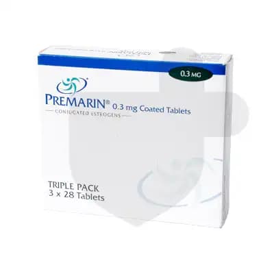 Premarin packaging which is available to order online from NowPatient with free next day delivery