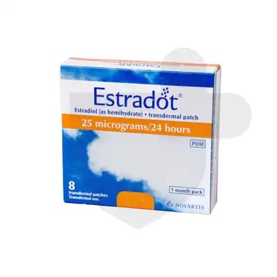 Estradot packaging which is available to order online from NowPatient with free next day delivery