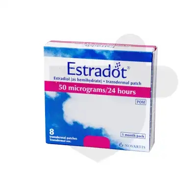 Estradot packaging which is available to order online from NowPatient with free next day delivery
